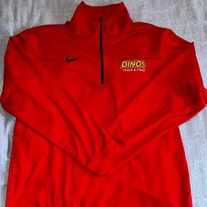 NIKE TRAINING DRI FIT SUPERSET HALF- ZIP LONG SLEEVE DINOS TRACK AND FIELD
